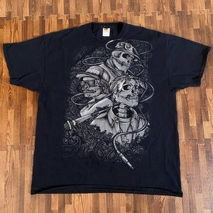 Vintage Tupac Biggie Eazy E West Coast Legends T Shirt Black Size 2XL